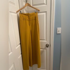 Plus size women’s Wide Leg Tall Dress Pants~ Mustard Color- Size 18